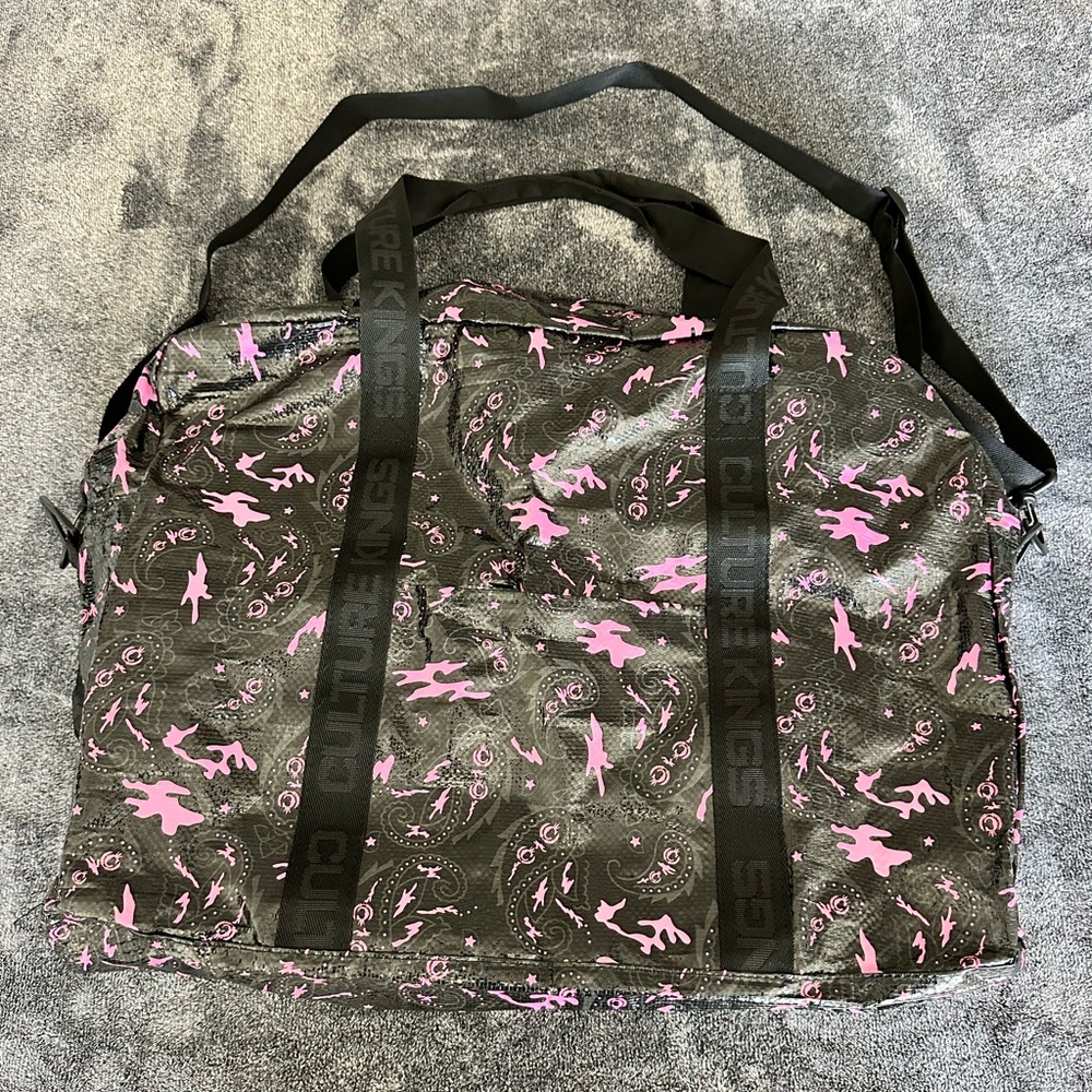 Culture Kings Black & Pink "Mega Tote" Duffel Bag, 100% Polypropylene